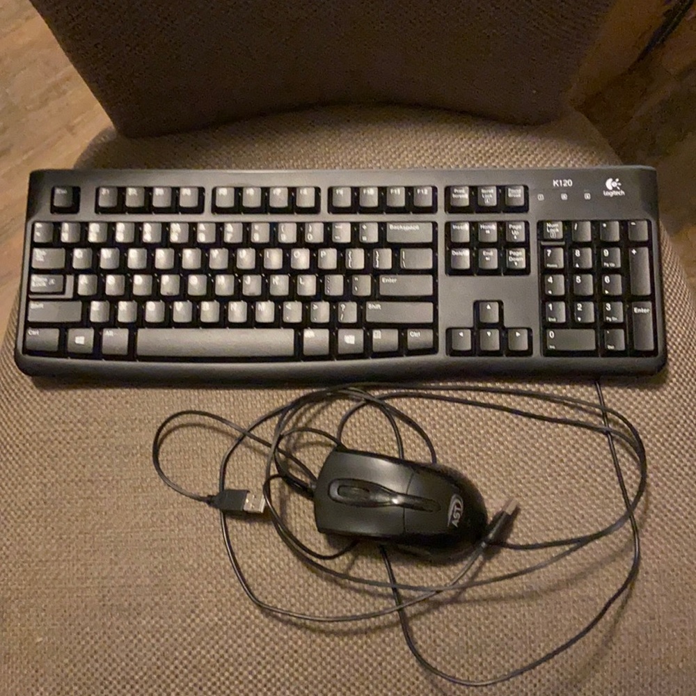 Logitech K120 Keyboard and AST mouse